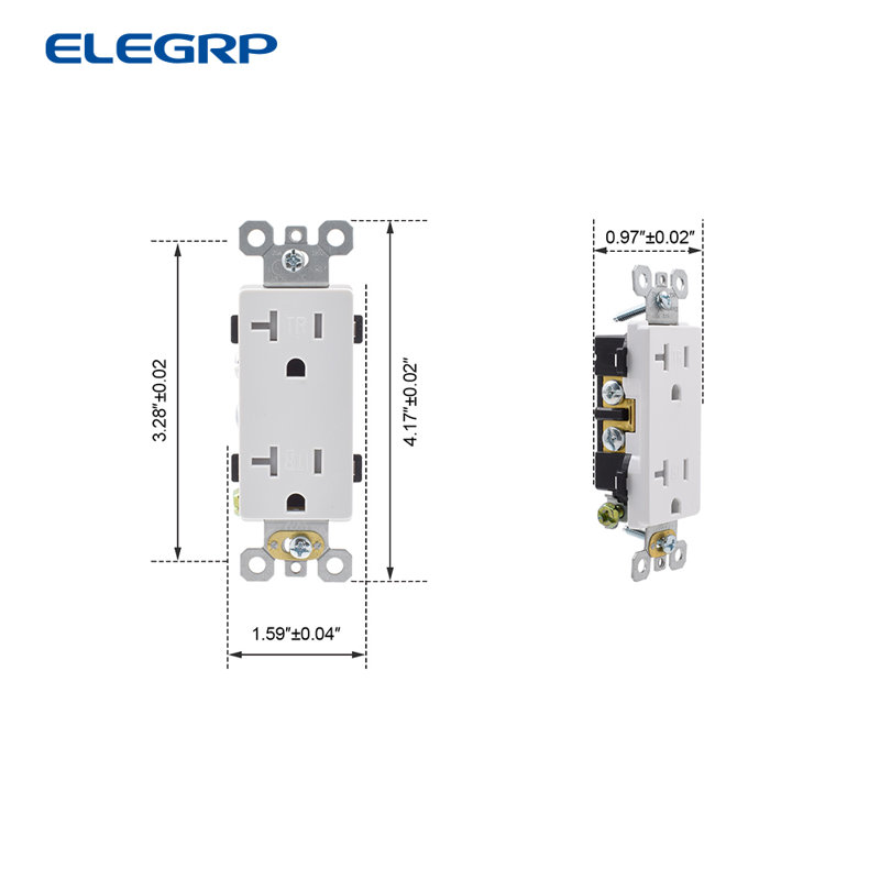 20 Tamper Resistant Duplex Outlet