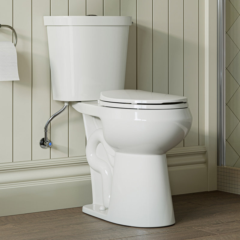 19.5''Tall Comfortable SeatHeight Round Two-Piece Floor Mounted Toilet (Seat Included), Top