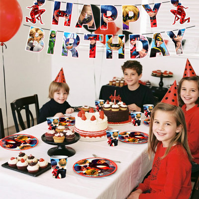 Miraculous Ladybug Party Decor Table 114 Pcs