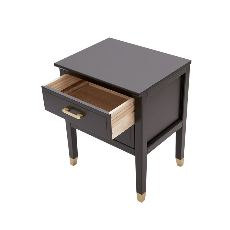 Cormac 50cm W Bedside Table, Black