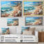 «Breda Coastal Beachside Tranquility Papercut», reproduction sur toile-587623826-587919087