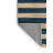 Washable Steel Blue Cream Striped Area Rug-262594633