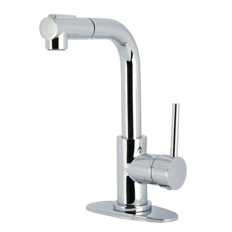 Robinet de bar d'arrosage à poignée simple 1 trou Kingston Concord, Chrome poli