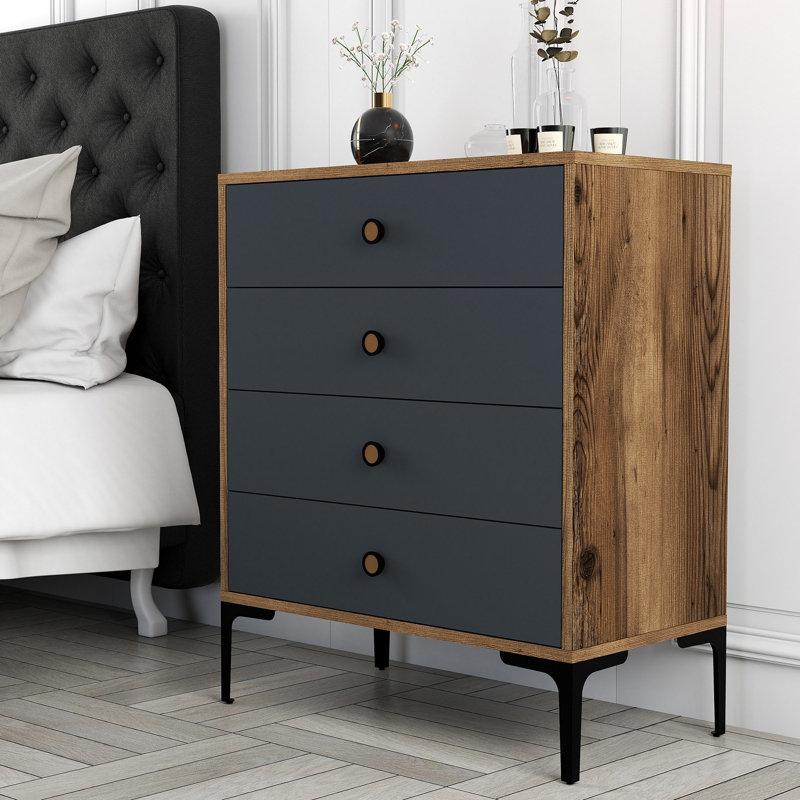 Commode Paucker, Gris/brun