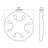 5-1/2 in x 5/8 in Unfinished Large Hand Carved Solid Hard Maple Decorative Rosette Wood Applique