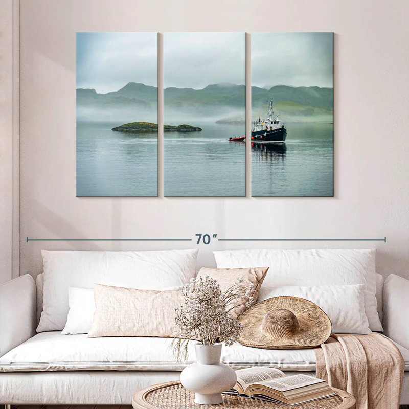 Scottish Fishing Boat, 32" H x 50" W