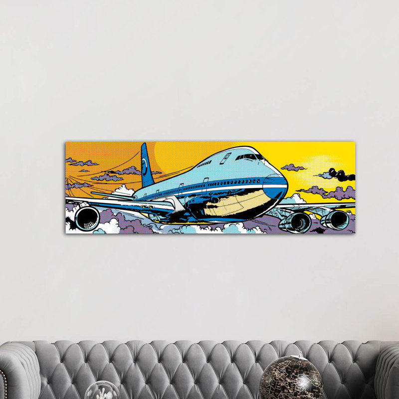 747 by Toni Sanchez - Wrapped Canvas Panoramic Print, 30.48 cm H x 91.44 cm W x 1.91 cm D