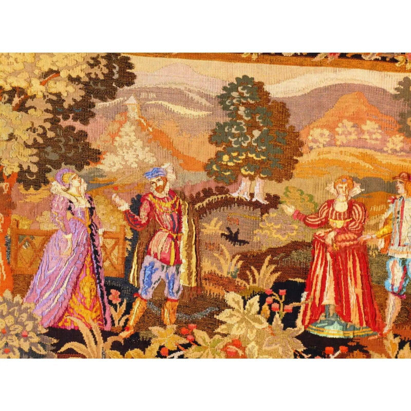 Luxie No Pattern and Not Solid Color Handmade Rectangle 3'4" x 5' Wool Area Rug in Beige/Orange