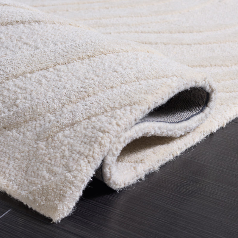 Glamour Hand Tufted Wool; Viscose; Cotton Abstract Indoor Rug, Rectangle 9' x 12'