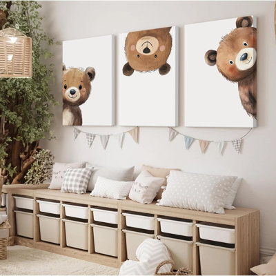 Ours, chambre de bébé, décoration murale, affiche sur toile pour enfant, bébé, chambre de bébé