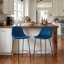 Kavi Modern Counter Height With Upholstered Cushion & Metal Legs-2070141338-2055303687