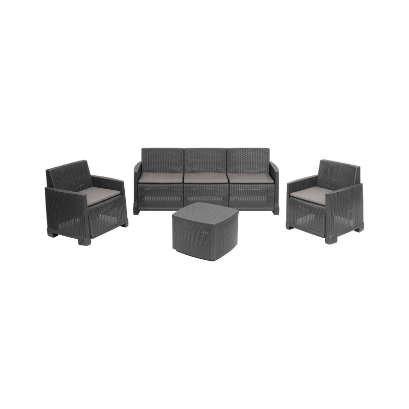 Alinda Rectangular 2 - Person 66cm L Outdoor, Black