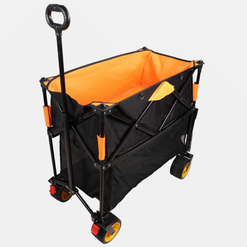 Chariot pliant extra long avec chariot extensible, Orange