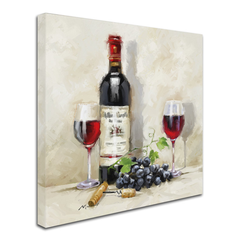Armand 'Red Wine' Print on Canvas, 35" H x 35" W x 2" D