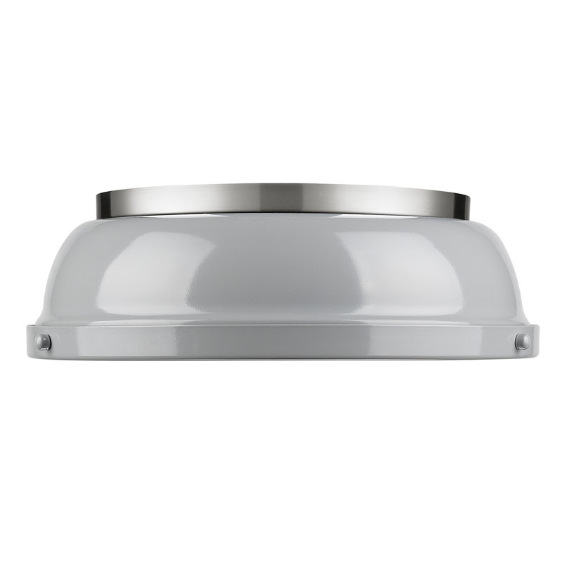 Plafonnier encastré 2 lumières Calico, Gris, Étain