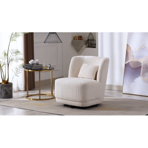 Latitude Run® Upholstered Swivel Barrel Chair & Reviews | Wayfair