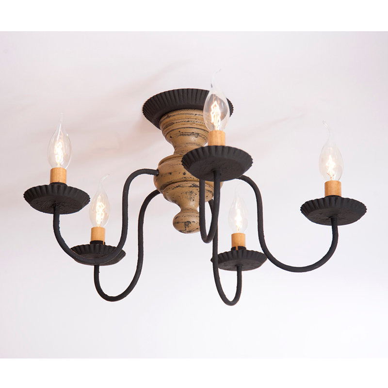 Lehman Semi Flush Mount, Pearwood