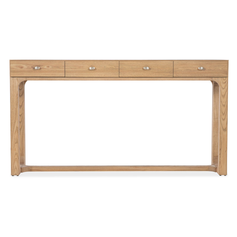 Rustic Brown Wood Console Table with Storage Drawers