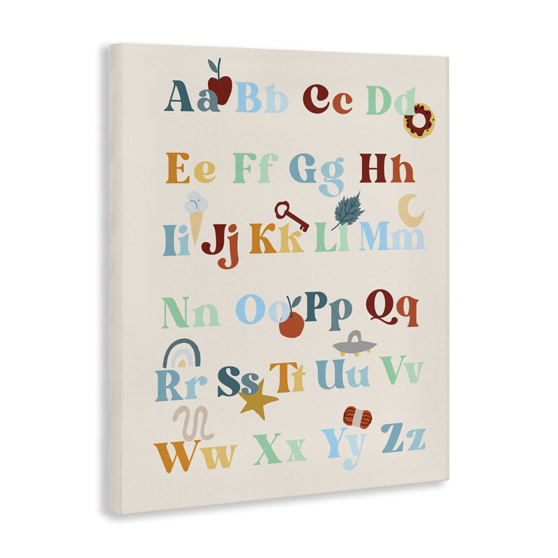 «Boy's Alphabet», art mural sur toile par Daphne Polselli, H 48 po x l 36 po