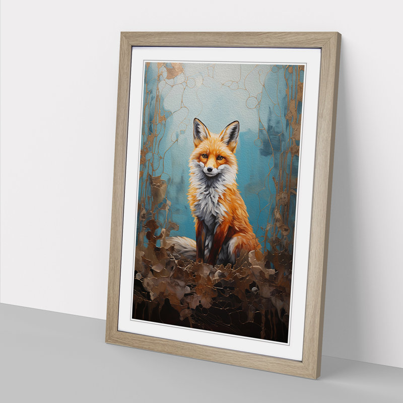 Single Picture Frame Print on Wood, Oak Framed, 34cm H x 25cm W