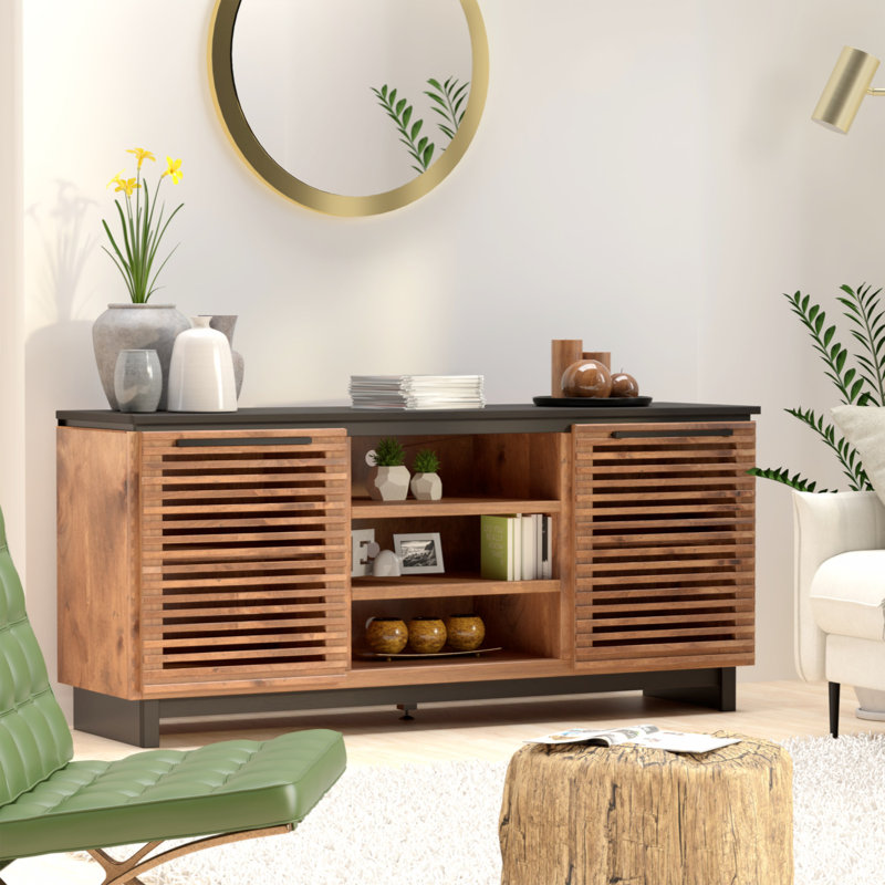 Meuble télé 63 po Liddel, entièrement assemblé, pour téléviseurs de 70 po ou moins