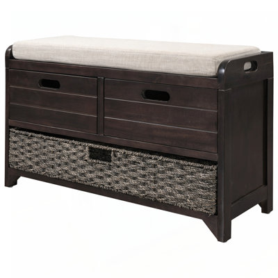 Entryway Bench with Removable Basket and Drawers