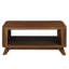 Table basse rectangulaire pour le salon, table basse de 41,5 pouces avec pieds solides, table basse avec table de rangement centrale. Assemblage facile
