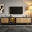 Unfinished TV Stand for TVs up to 70" with Fireplace Included