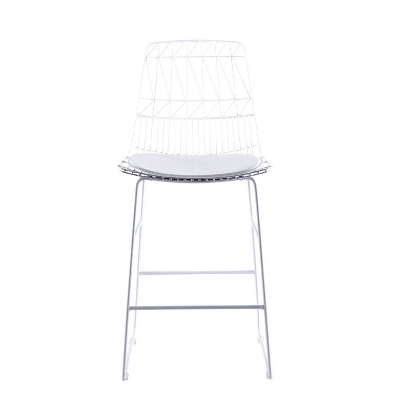 Tabourets de bar Audrey, Blanc