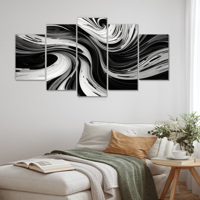 Cyla - Spiral Abstract Wall Art Decor 5 Piece
