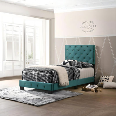 Charming Twin Bed In Refreshing Hue