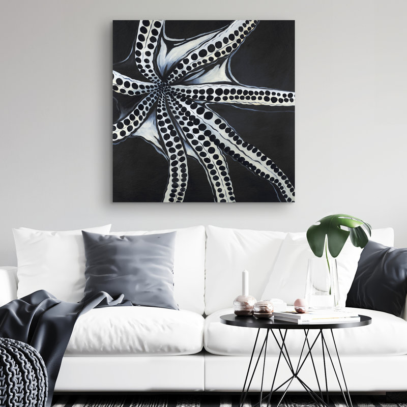 Large octopus tentacle - 32"x32" art on canvas