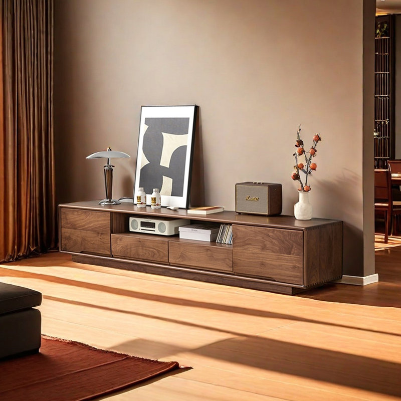TV Stand with Open Storage, 15.74" H x 70.86" L x 15.74" W