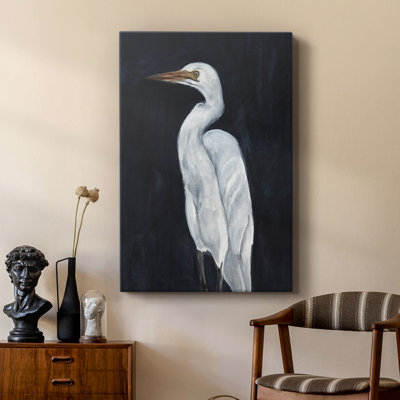 Calm Great Egret I - galerie sur mesure enveloppée Cavas