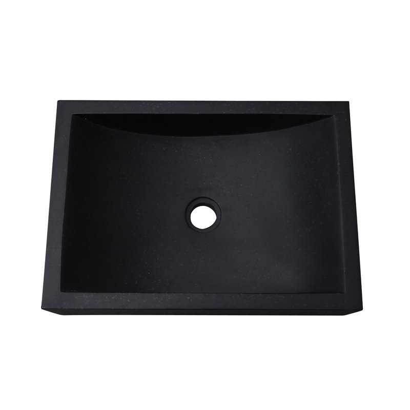 Barclay Eldon 13.875'' Concrete Rectangular Bathroom Sink, Black