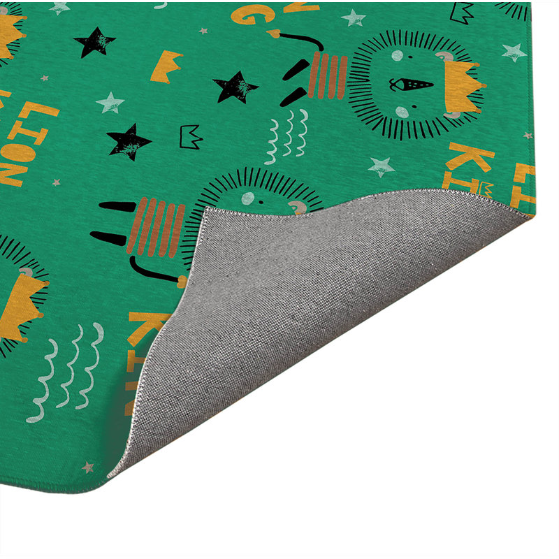 Tapis de jeu pour enfants très grand lion, Rectangle 5 pi x 7 pi