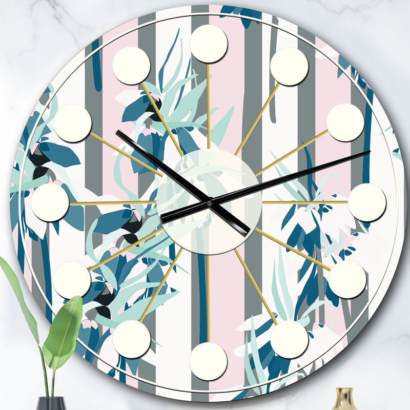 Horloge murale rétro Mid-Century, Surdimensionné