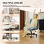Chaise pivotante capitonnée en molleton avec coussins inclinables et repose-pieds-388984045