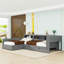 Lit plateforme simple en bois avec lit gigogne et tiroir-364928862