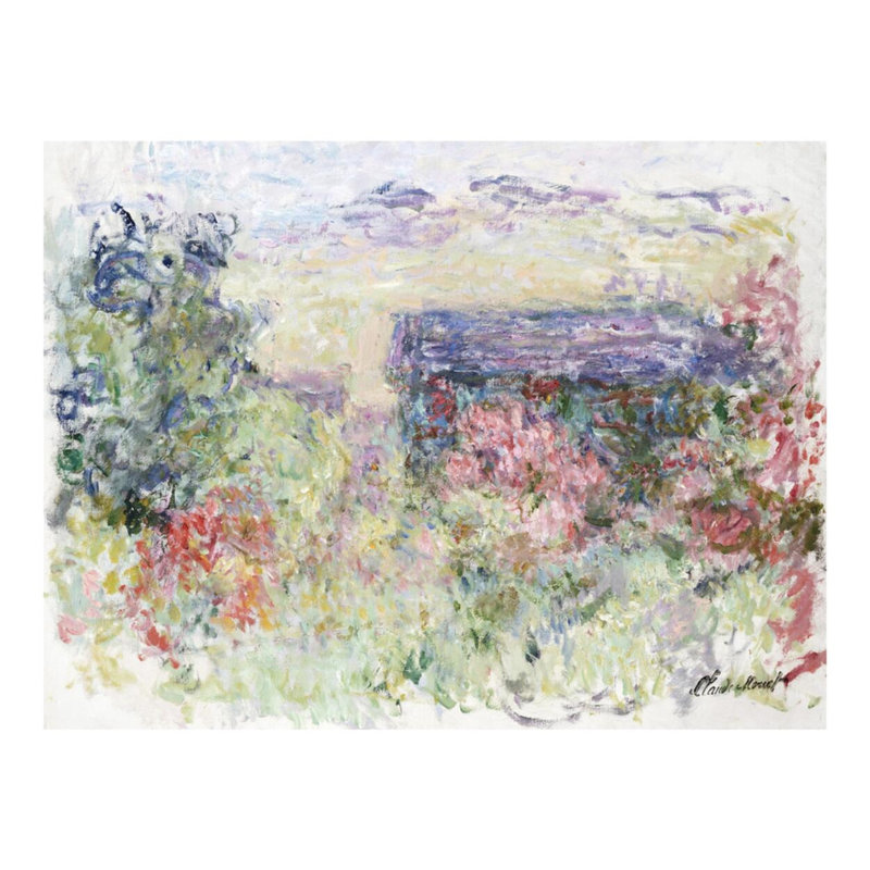 «The House Through The Roses» par Claude Monet - Estampe numérique, H 16 po x l 20 po