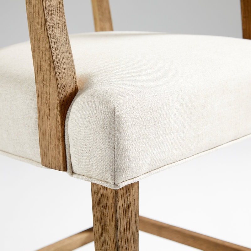 Prater Upholstered Stool with Solid Wood Frame