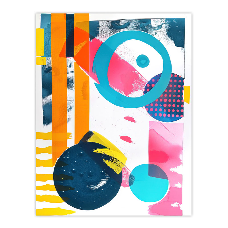 Bright Patterns Circles Abstract Boho Wall Art Print