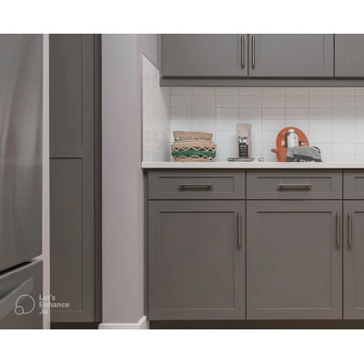 Armoire de cuisine prête à assembler avec base de lavabo gris l 36 po x P 24 po x H 34,5 po Kitchen