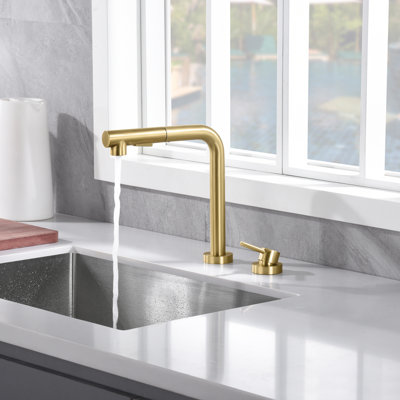 Robinet d'évier de cuisine, robinets de cuisine escamotables avec bec pivotant, S6127PR-XX-WF