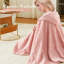 Fleece Hooded Blanket with Hood, Fluffy Fluffy Shawl with Pockets-105638902