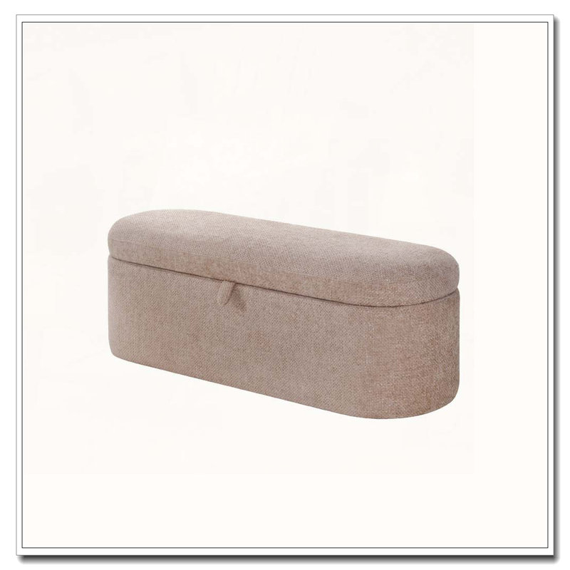 Banc de rangement rembourré, Mauve