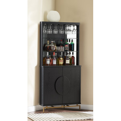 Armoire de bar d'angle