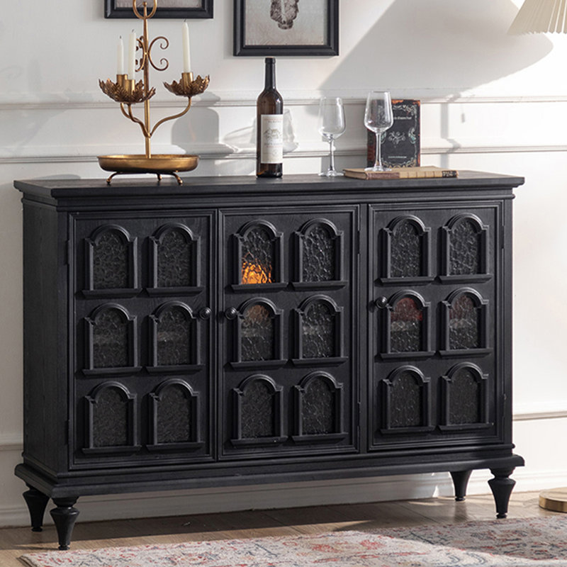 American Vintage-Style Pine Side Cabinet
