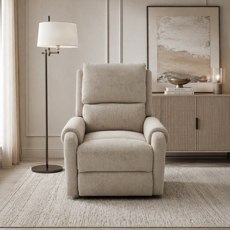 Fauteuil inclinable manuel avec massage, Oatmeal
