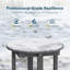 Petite table d'appoint d'extérieur, table de bout de patio en PEHD toutes saisons, table d'extérieur résistante à la décoloration pour terrasse de jardin-1088063722